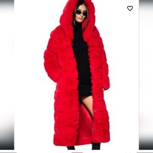 Red trench coat brand new never worn. Super cute!